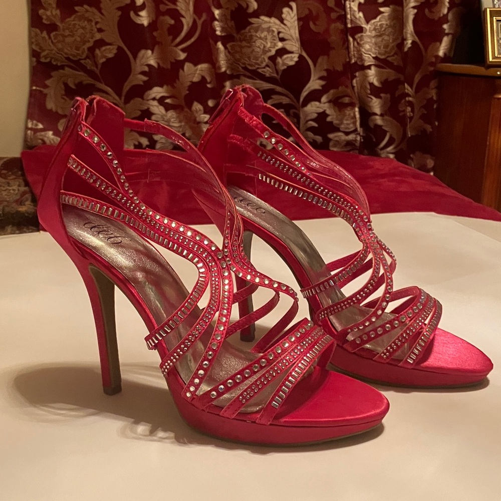 Dazzling Pink Strappy Heels